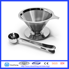 Lavável e reutilizável derramar sobre gotejador de café / filtro de café para chemex hario carafes